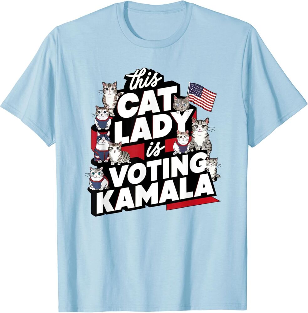 Kamala 2024 T shirt cat lady 1