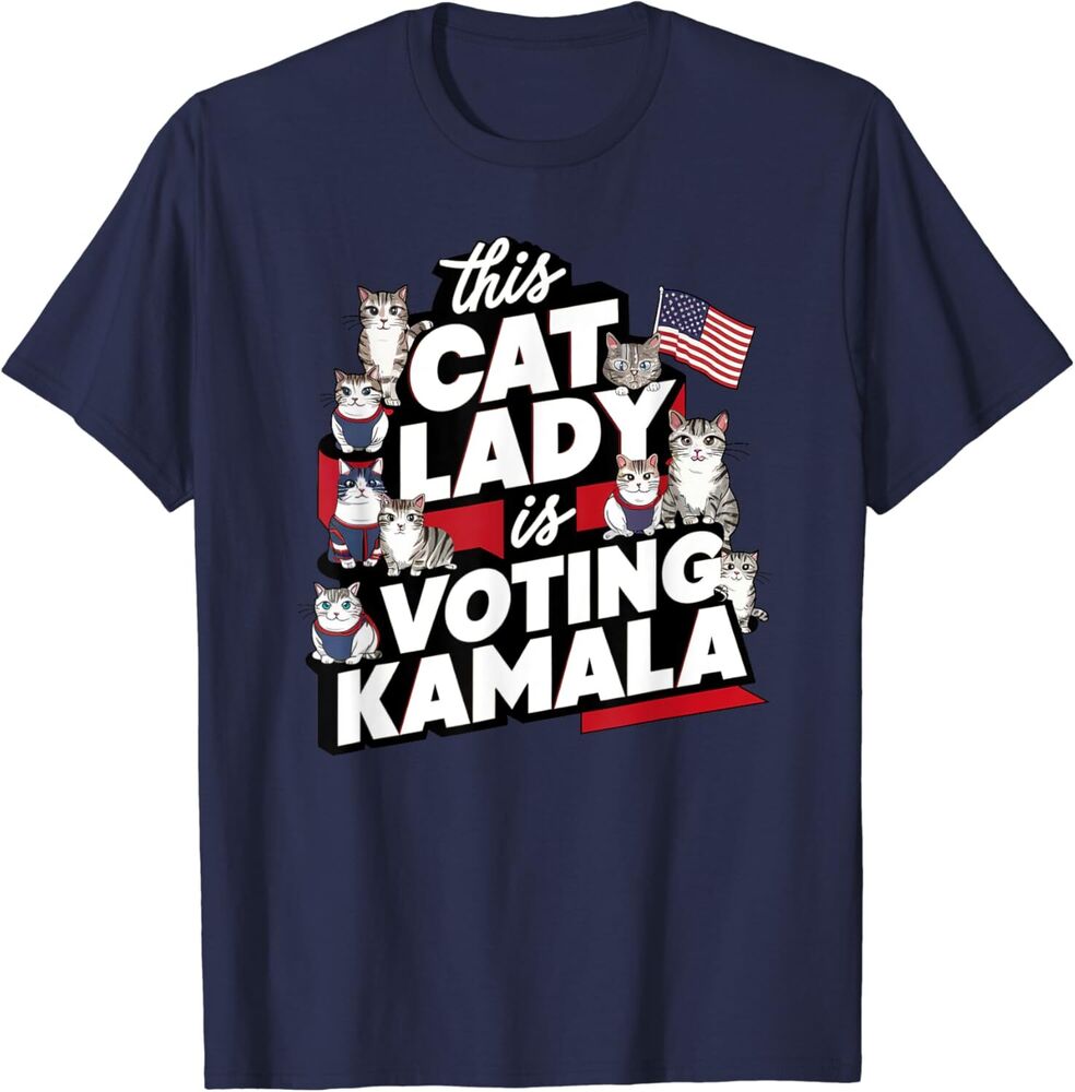 Kamala 2024 T shirt cat lady 1