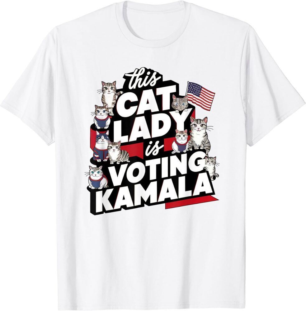 Kamala 2024 T shirt cat lady 1